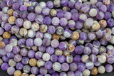 Natural Matt Flower Amethyst, High Quality, 4mm, 6mm, 8mm, 10mm, 12mm. AAA Quality Gemstone Beads