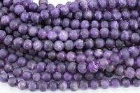 Natural Matte Dark Amethyst, High Quality, 4mm, 6mm, 8mm, 10mm, 12mm. AAA Quality Gemstone Beads