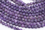 Natural Matte Dark Amethyst, High Quality, 4mm, 6mm, 8mm, 10mm, 12mm. AAA Quality Gemstone Beads