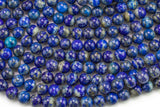 Natural Lapis, High Quality in Round, 2mm, 3mm, 4mm, 6mm, 8mm, 10mm, 12mm -Full Strand 15.5 inch Strand Smooth Gemstone Beads