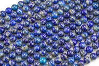 Natural Lapis, High Quality in Round, 2mm, 3mm, 4mm, 6mm, 8mm, 10mm, 12mm -Full Strand 15.5 inch Strand Smooth Gemstone Beads