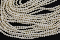 4mm Natural Bone Beads, High Polish Shaped Round, Full Strand Beads AAA Quality Gemstone Beads