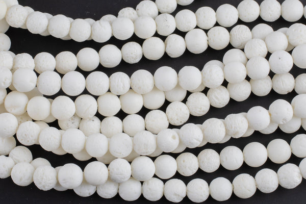 Natural White Coral, High Quality in Round, 4mm, 6mm, 8mm, 10mm, 12mm-Full Strand 15.5 inch Strand Smooth Gemstone Beads