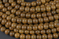 Natural Wenge Wood. 6mm or 8mm or 10mm Round-Full Strand 15.5 inch Strand Gemstone Beads