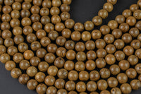 Natural Wenge Wood. 6mm or 8mm or 10mm Round-Full Strand 15.5 inch Strand Gemstone Beads