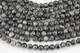 Natural Larvikite Marble Labradorite round- 4mm, 6mm, 8mm, 10mm, 12mm- Full 15.5 Inch Strand- AAA Quality Smooth Gemstone Beads