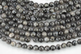 Natural Larvikite Marble Labradorite round- 4mm, 6mm, 8mm, 10mm, 12mm- Full 15.5 Inch Strand- AAA Quality Smooth Gemstone Beads