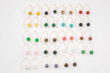 Gold Filled 8mm Gemstone Drop Earring Handmade in the USA- 14/20 Gold Filled Finding- USA Product- 33mm