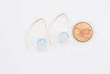 Gold Filled 10mm Gemstone Drop Earring Handmade in the USA- 14/20 Gold Filled Finding- USA Product- 33mm