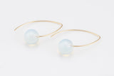 Gold Filled 10mm Gemstone Drop Earring Handmade in the USA- 14/20 Gold Filled Finding- USA Product- 33mm