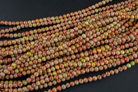 Blossom AFRICAN Sea Sediment Jasper smooth round sizes, 4mm, 6mm, 8mm, 10mm, 12mm- Full 15.5 Inch Strand- Wholesale Price Smooth