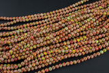 Blossom AFRICAN Sea Sediment Jasper smooth round sizes, 4mm, 6mm, 8mm, 10mm, 12mm- Full 15.5 Inch Strand- Wholesale Price Smooth