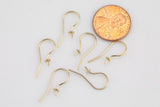 Gold Filled Pearl Cup Earring Wire Earwire 22mm - 14/20 Gold Filled- USA Product-All Sizes 2 pcs (1 Pair)-3mm- 20mm