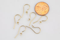 Gold Filled Pearl Cup Earring Wire Earwire 22mm - 14/20 Gold Filled- USA Product-All Sizes 2 pcs (1 Pair)-3mm- 20mm