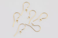 Gold Filled Pearl Cup Earring Wire Earwire 22mm - 14/20 Gold Filled- USA Product-All Sizes 2 pcs (1 Pair)-3mm- 20mm