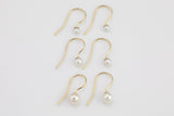 Dainty Freshwater Pearl Earring AAA Quality- Gold Filled Earring - 14/20 Gold Filled- USA Product- 3mm-6mm - 1 pair / 2 pieces