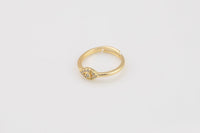 Dainty Evil Eye Stacking Ring, Gold Minimalist Ring, Cz Ring, Gold Ring, Thin Delicate Ring, Valentine Gift for her Ring