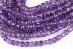 Natural Light Amethyst Faceted Cube Beads Size 4-5mm 7.5" or 15" Strand