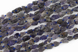 Natural New Organic Cut Matte Rough Raw Unpolished Iolite Cordierite Nugget Beads 15.5" Strand Gemstone Beads