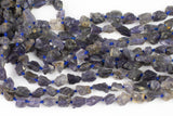 Natural New Organic Cut Matte Rough Raw Unpolished Iolite Cordierite Nugget Beads 15.5" Strand Gemstone Beads