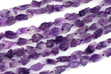 Natural New Organic Cut Matte Rough Raw Unpolished Amethyst Nugget Beads 15.5" Strand Gemstone Beads