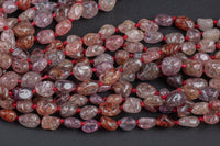 Natural Pink Spinel Freeform Nuggets - Approximately 6 to 8mm wide by 10mm long - Full Strand 15-15.5 inches Gemstone Beads