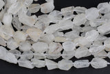 Natural New Organic Cut Matte Rough Raw Unpolished Black Star Crystal Quartz Nugget Beads 15.5" Strand Gemstone Beads