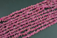 Natural New Organic Cut Matte Rough Raw Unpolished Pink Tourmaline Chips Beads 15.5" Strand Gemstone Beads