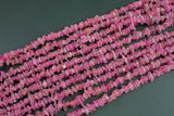 Natural New Organic Cut Matte Rough Raw Unpolished Pink Tourmaline Chips Beads 15.5" Strand Gemstone Beads