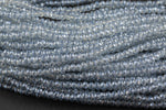 3.5-4mm Crystal Rondelle 1 or 2 or 5 or 10 STRANDS- 13 inch strand- Light Blue Caste