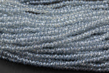 3.5-4mm Crystal Rondelle 1 or 2 or 5 or 10 STRANDS- 13 inch strand- Light Blue Caste
