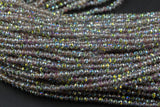 3.5-4mm Crystal Rondelle 1 or 2 or 5 or 10 STRANDS- 13 inch strand- Multi Caste