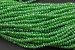 3.5-4mm Crystal Rondelle 1 or 2 or 5 or 10 STRANDS- 13 inch strand- Green