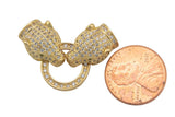 Jaguar C.z. Pave Cz Flush clasp Small Size- 1.5 inches long