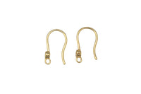 2 pc 18k CZ Earring Ear wire Finding - 12mm