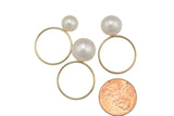 Stackable Freshwater Pearl USA 14k Gold Filled Ring- 3mm, 4mm, 6mm, 8mm 10mm, 12mm.
