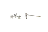 Star Stud- Sterling Silver Earring- Stud Earing Style- 8mm