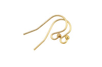 Gold Filled Ear Wire Ball End- 14/20 Gold Filled- USA Product-22mm- 2 pieces per order- 1 pair