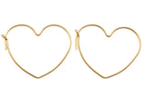 14kt Gold Filled Heart Shaped Beading Hoops - 25mm/30mm/45mm - 21 Gauge Heart Hoop Earwire - Open Heart Wire- Ships out from USA