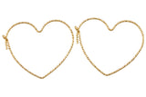 14kt Gold Filled Sparkle Heart Shaped Beading Hoops - 25mm/30mm/45mm - 21 Gauge Heart Hoop Earwire - Open Heart Wire- Ships out from USA