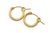 Gold Filled Tube Hoop Earing- 14/20 Gold Filled- USA Product-13mm- 2 pieces per order- 1 pairs- Without Ring