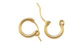 Gold Filled Tube Hoop Earing- 14/20 Gold Filled- USA Product-13mm- 2 pieces per order- 1 pairs- Without Ring