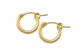 Gold Filled Tube Hoop Earing- 14/20 Gold Filled- USA Product-13mm- 2 pieces per order- 1 pairs- Without Ring