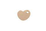 Gold Filled Heart Charms- 14/20 Gold Filled- USA Product-8mm- 4 pieces per order