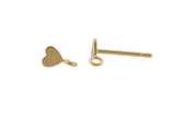 Gold Filled Heart Earring Stud- 14/20 Gold Filled- USA Product- 3.5mm Stud