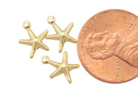 Gold Filled Starfish Charm - 14/20 Gold Filled- USA Product-8mm- 4 pieces per order
