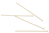 Gold Filled Head Pin Headpins - 24 Ga- 14/20 Gold Filled- USA Product-1.25 Inches- 10 pieces per order