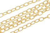 Gold Filled Texturized Oval Chain, Elongated Oval Chain, 3.5 x 2.3 mm links, , Wholesale, USA Made, Chain by foot Permanent Jewelry Chain