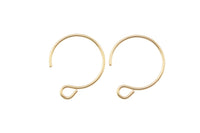 Gold Filled Earring Hoop Ear Wire 13mm - 14/20 Gold Filled- USA Product 6 pieces per order- 3 pairs