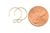 Gold Filled Earring Hoop Ear Wire 13mm - 14/20 Gold Filled- USA Product 6 pieces per order- 3 pairs